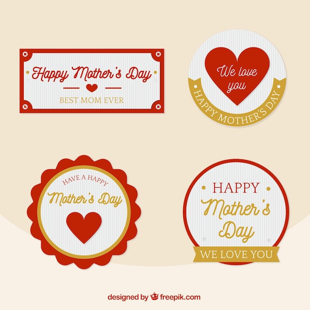 Mother's day badge collection