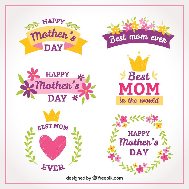 Mother's day badge collection