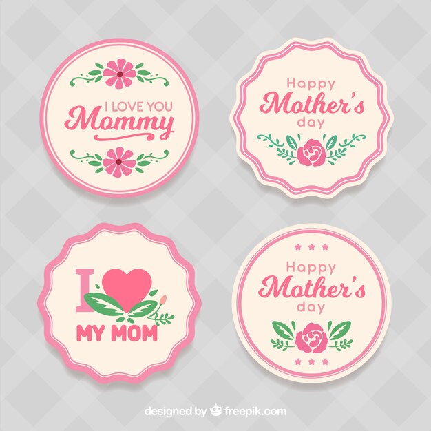 Mother's day badge collection