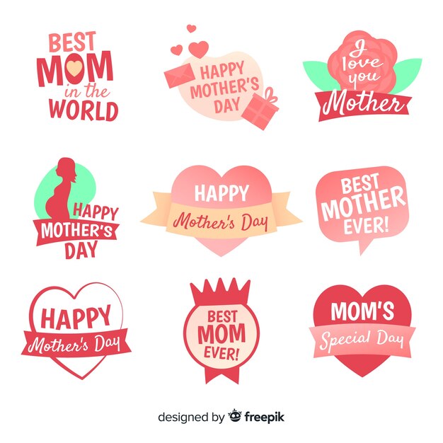 Mother's day badge collection