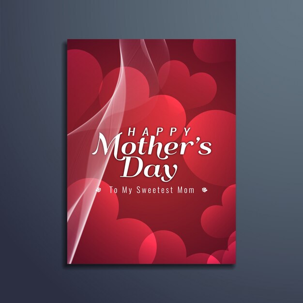 Mother's day brochure with hearts