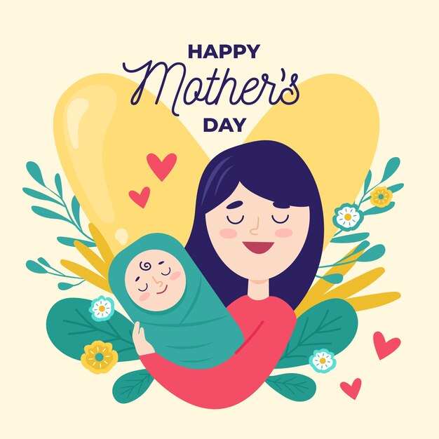 Mother's day in flat design