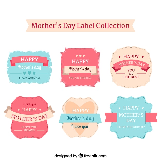 Mother's day label collection