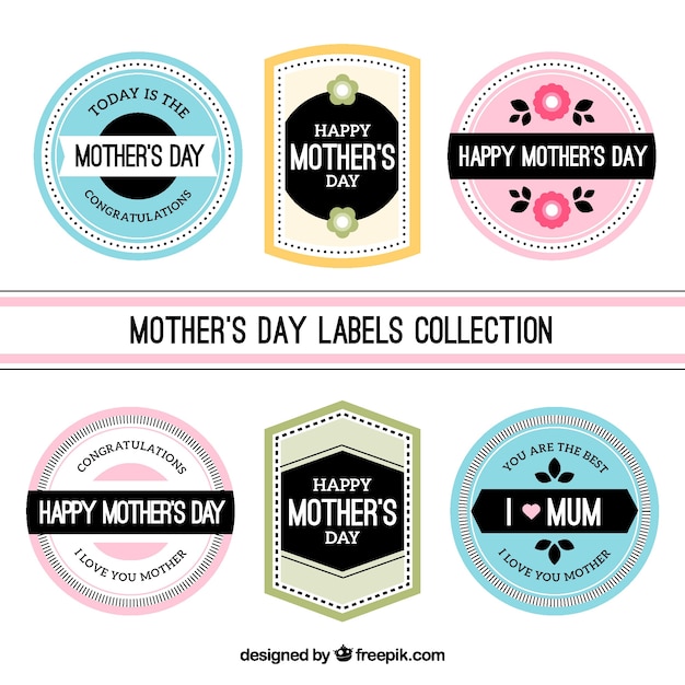 Mother's day label collection