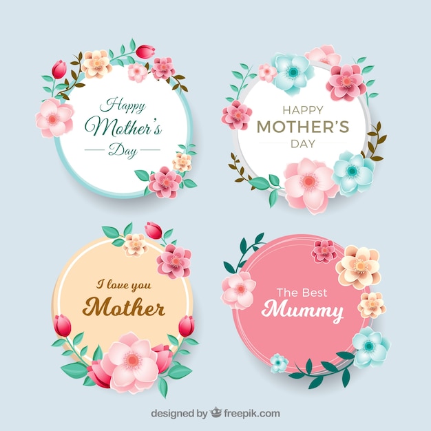 Mother's day label collection