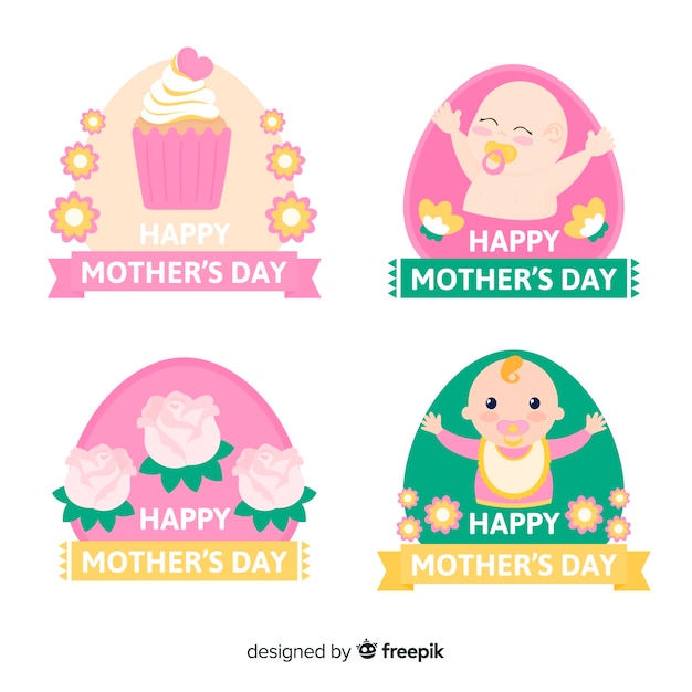 Mother's day label collection