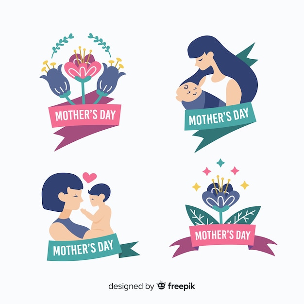 Mother's day label collection