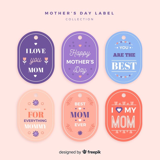 Mother's day label collection