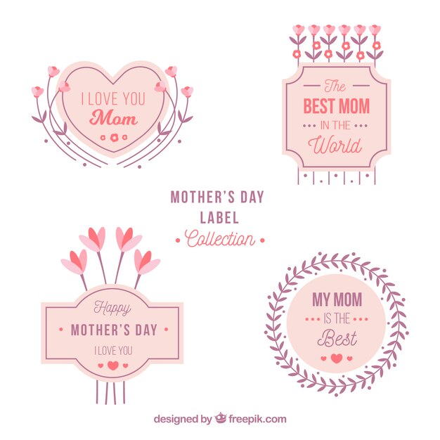 Mother's day labels collection