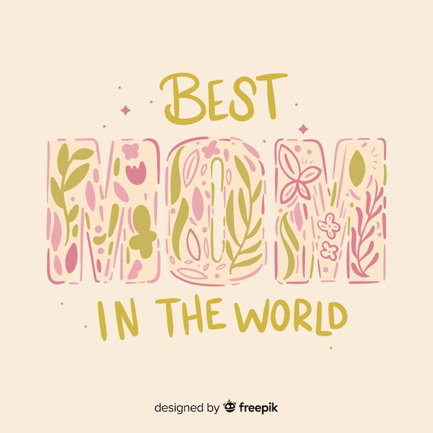 Free Vector mother's day lettering background