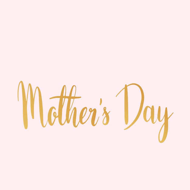 Free Vector mother s day typography style vector