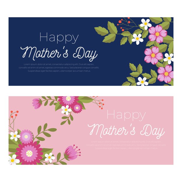 Mothers day banner collection