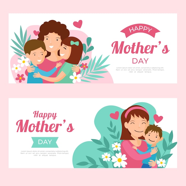 Mothers day banners theme