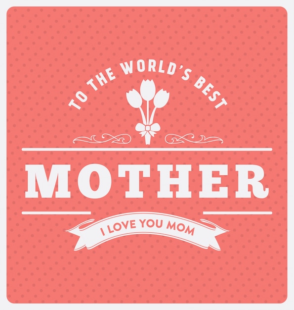 Free Vector mothers day card