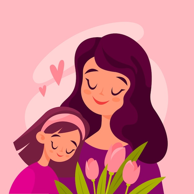 Mothers day illustration design