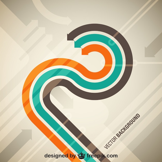 Free Vector motion retro arrows template design