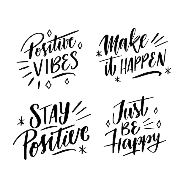 Motivational lettering collection