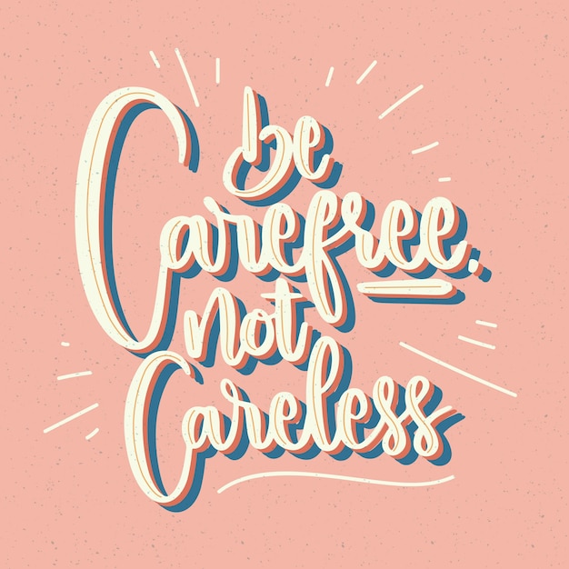 Free Vector motivational lettering in vintage style