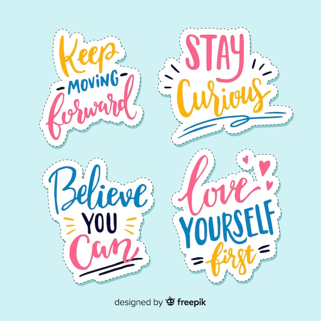 Motivational quote lettering  design