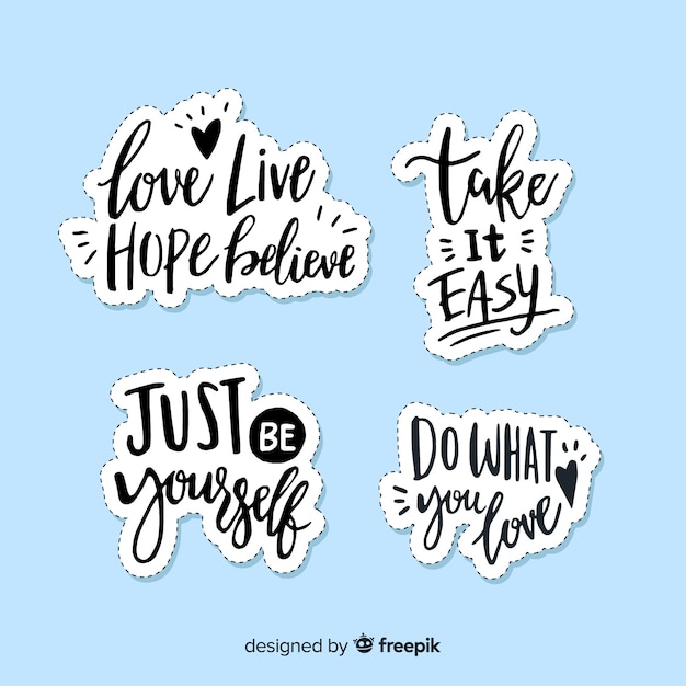 Free Vector motivational quote lettering  design