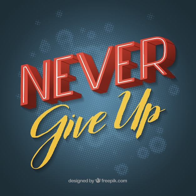 Free Vector motivational quote with flat design