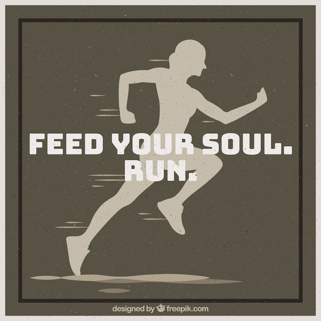 Free Vector motivational running quote background