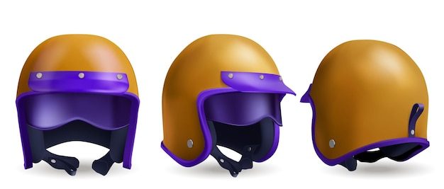 Free Vector motorcycle helmet for race and ride on scooter