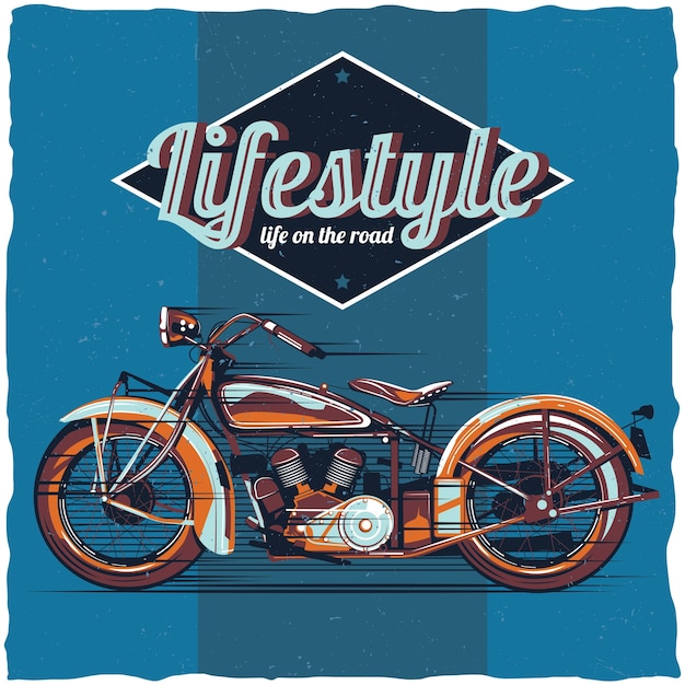 Free Vector motorcycle label design