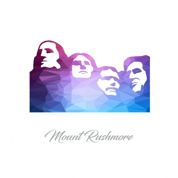 Mount rushmore, polygonal