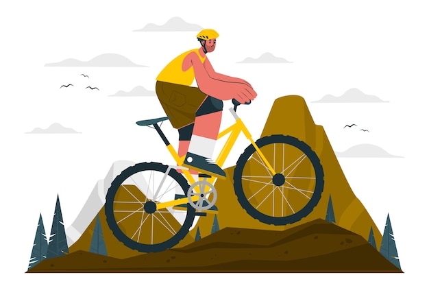 Mountain bike concept illustration