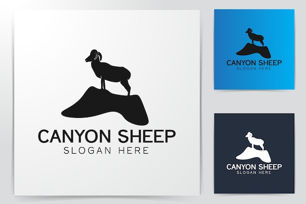 Mountain goat Logo Inspiration isolated on white background