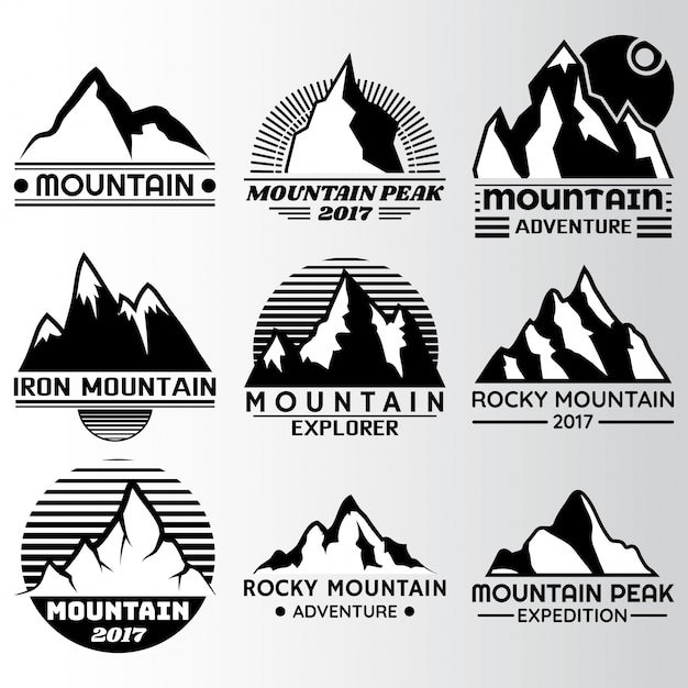 Free Vector mountain label design