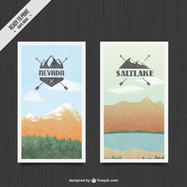 Mountain landscape banners