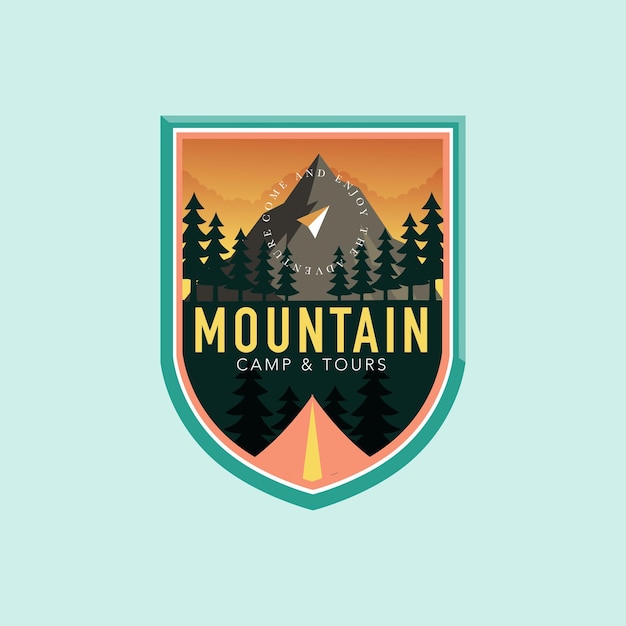 Free Vector mountain logo badges