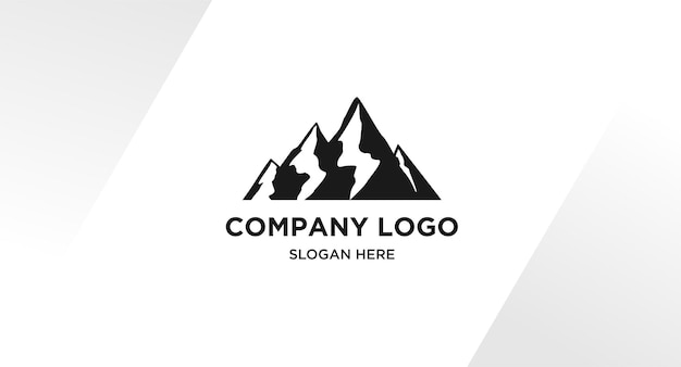 Free Vector a mountain logo with the title company logo.