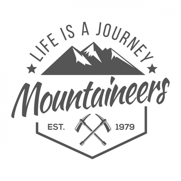 Free vector mountaineering logo template