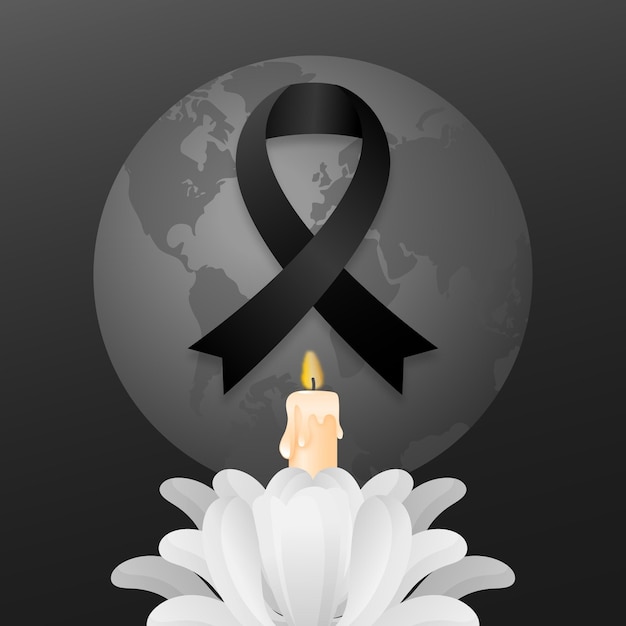 Free Vector mourning for the victims