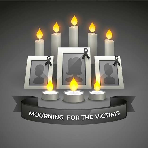 Free Vector mourning for the victims