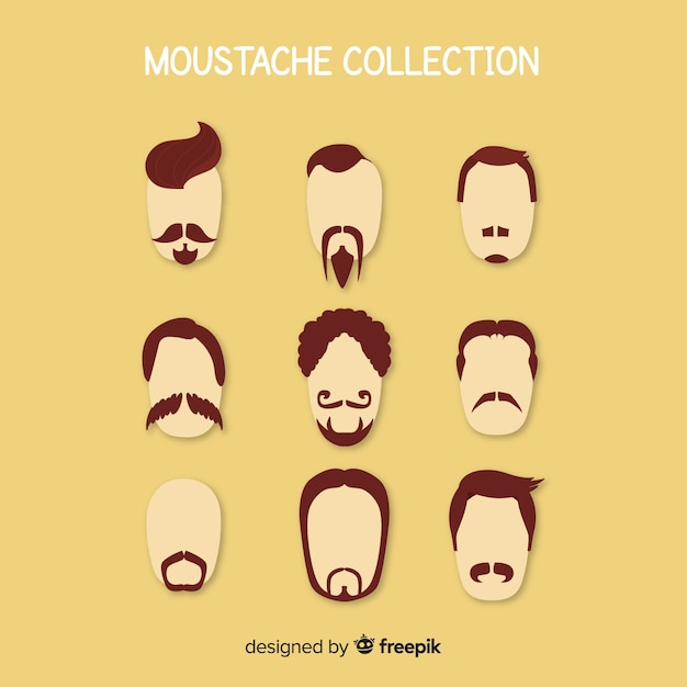 Free Vector moustache collection