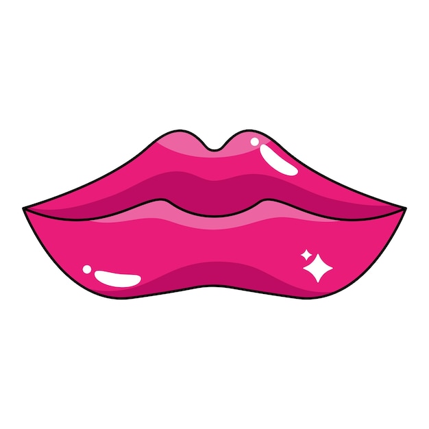 mouth pop art design