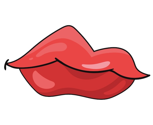 Free Vector mouth pop art icon isolated