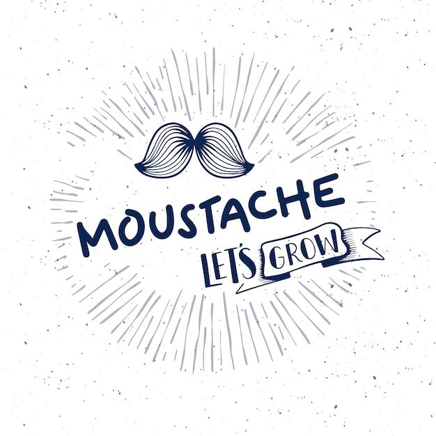 Movember background with lettering