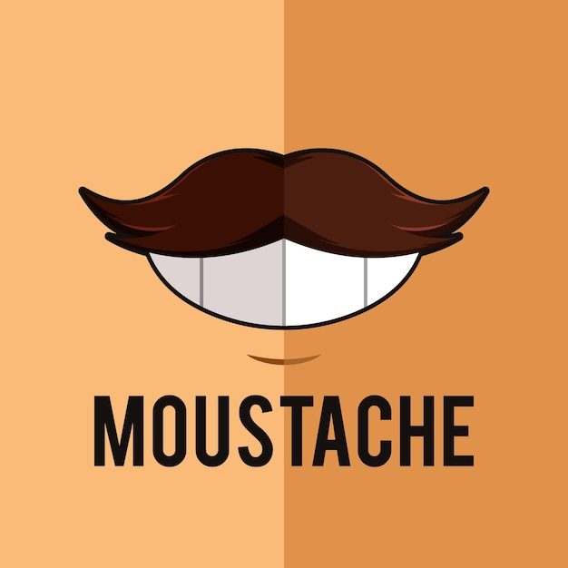 Movember background with a moustache and a big smile