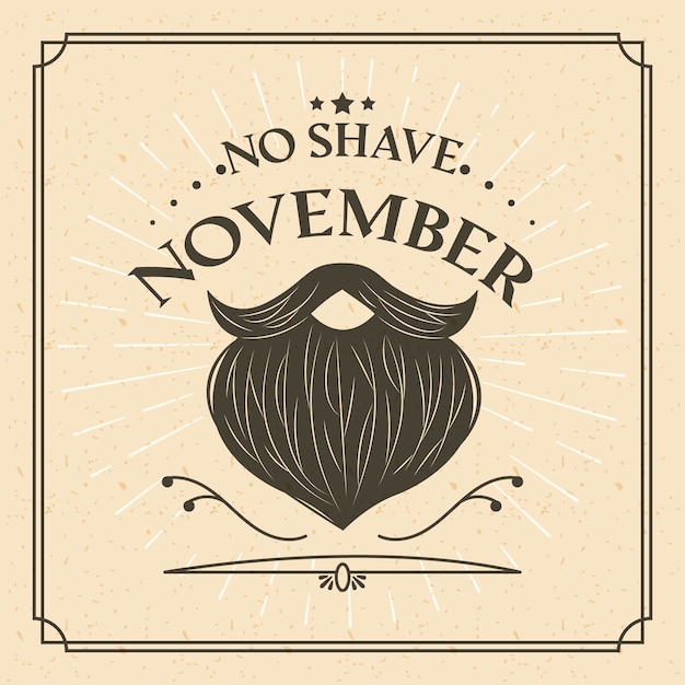 Movember concept with vintage design