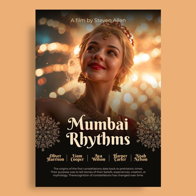 Movie poster template design