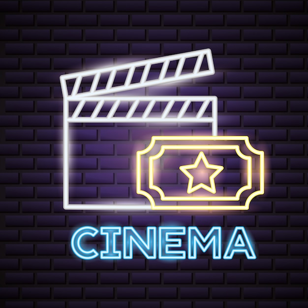 Movie time neon sign sign