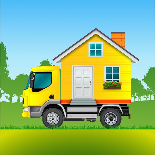 Moving truck background