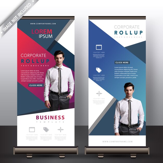 multi color commercial roll up banners