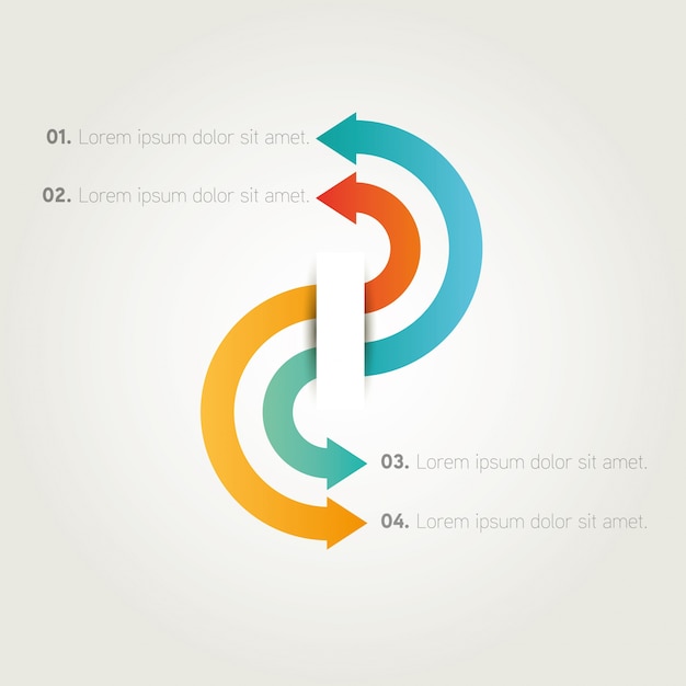 Multicolor arrows infographic design