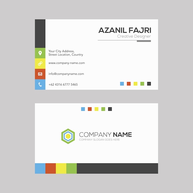 Multicolor business card